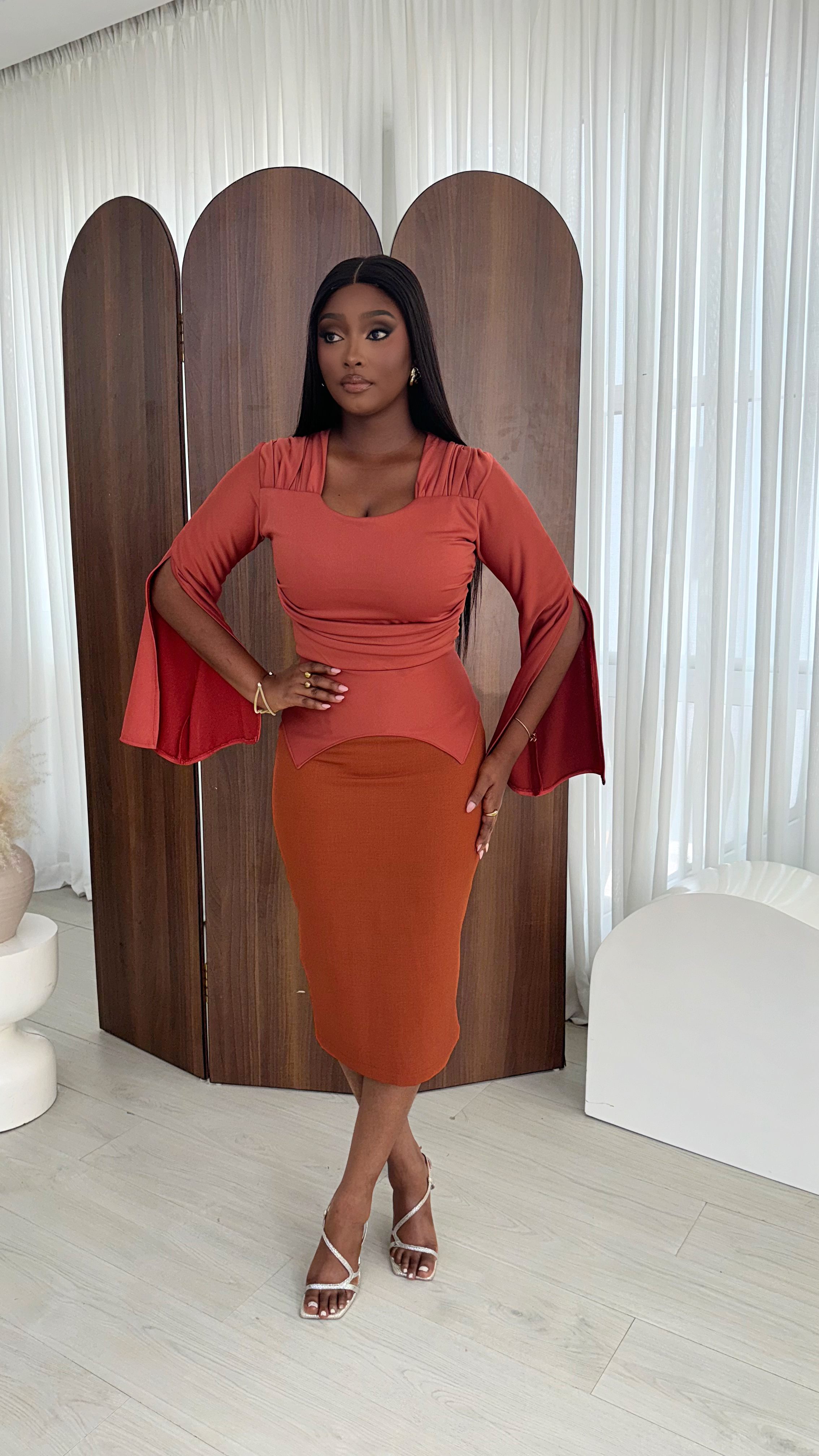 JOLA DRESS (ORANGE)