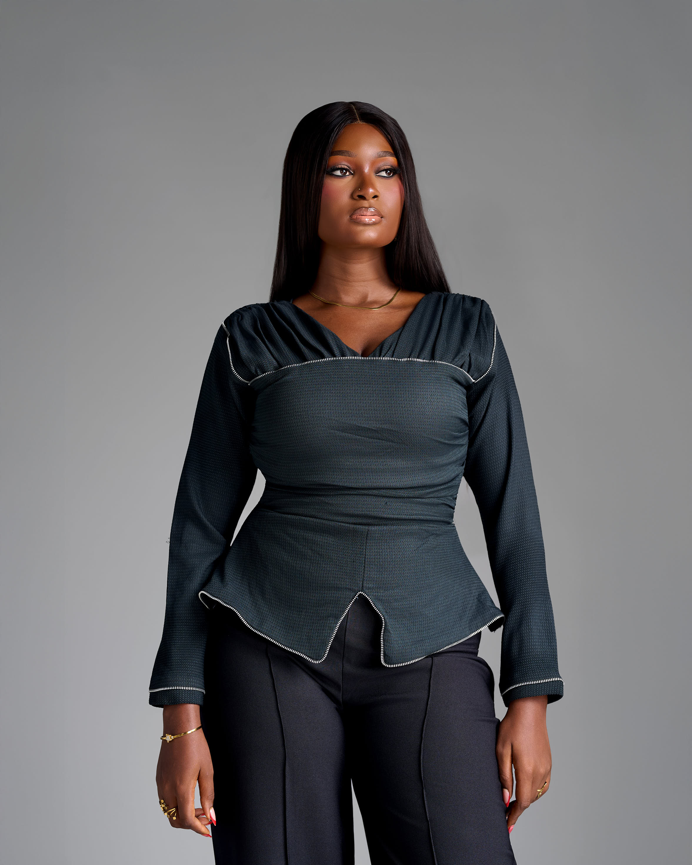 NADINE TOP (DARK GREEN)